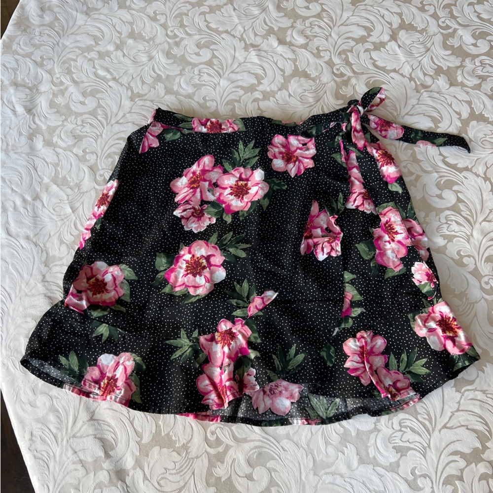 Planet Gold Skirt Junior Floral Skirt Size Small